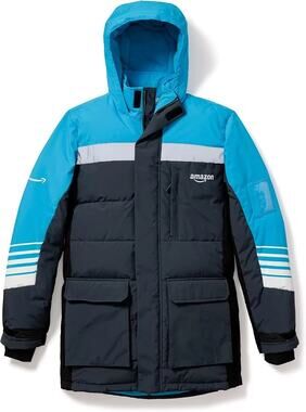 Amazon Prime Driver Winter Parka Jacket Men's Medium Coat Hooded Luly Yang